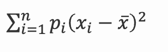 <p>x^— is the mean. Variance quantifies overall uncertainty and risk in claim sizes or frequencies for premiums</p>