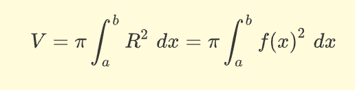 <p><span>The solid obtained by rotating the region under the graph about the x-axis has volume</span></p>