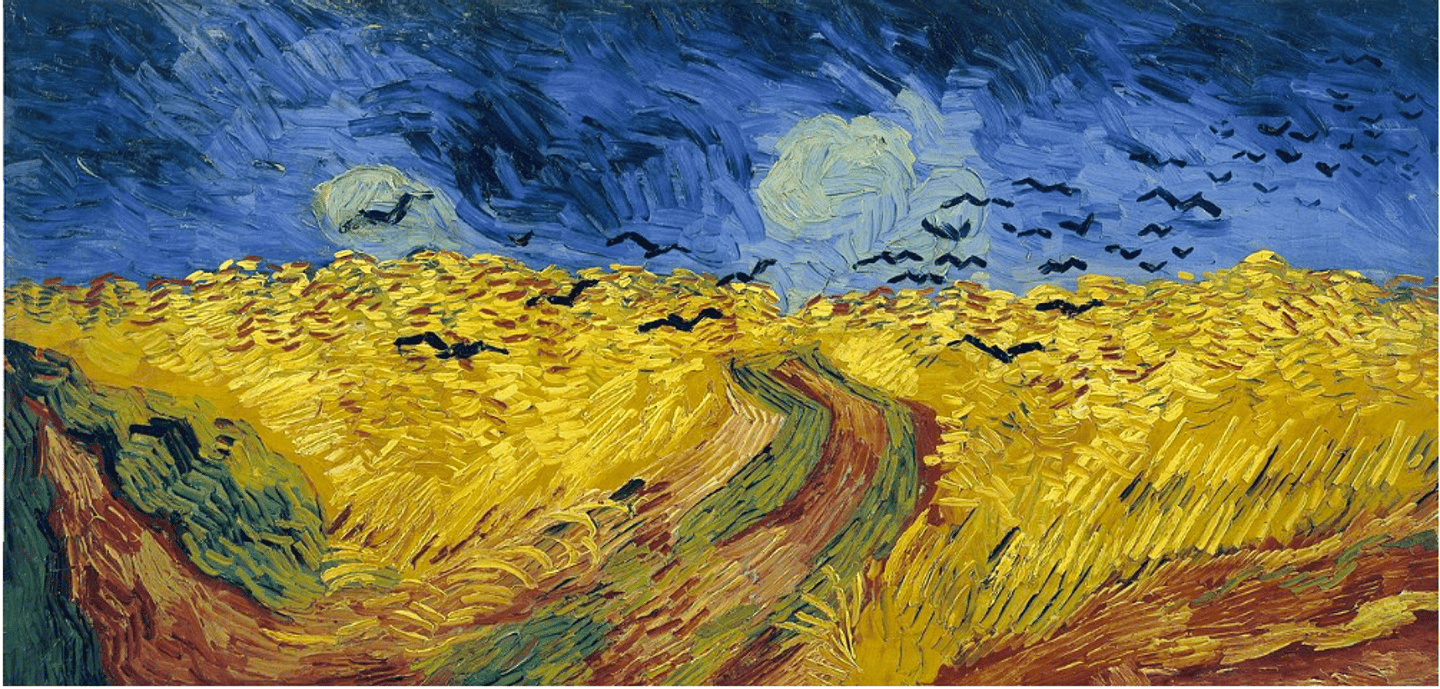 <p> Crows Over the Wheat Field, 1890</p>