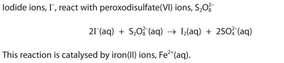 <p>writing equations for catalysts </p><p>e.g. </p>
