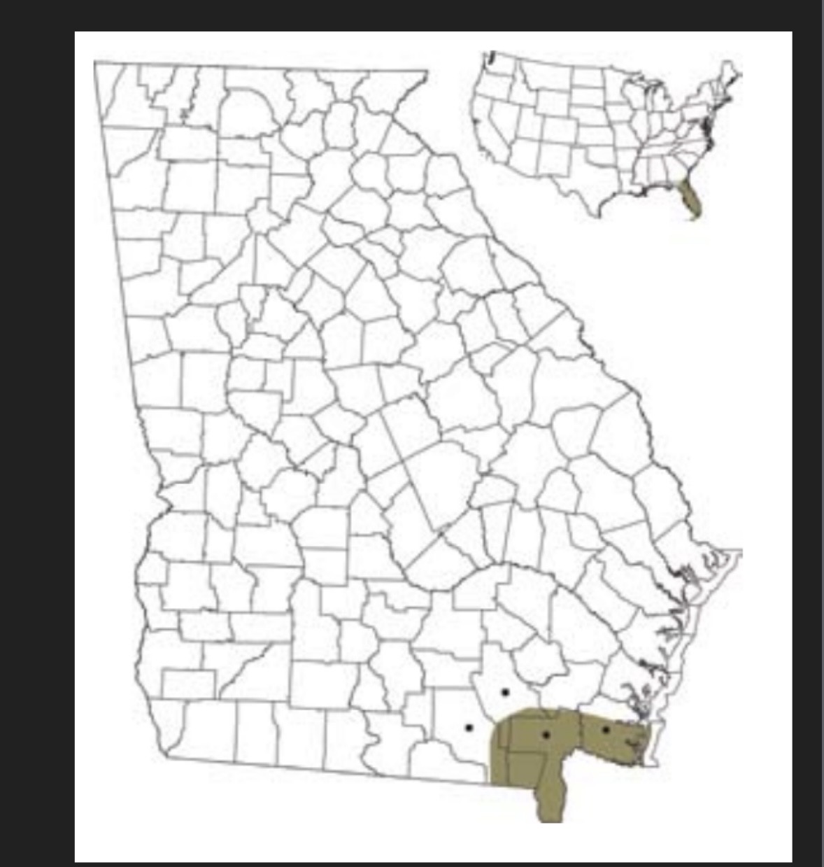 <p>Southeast GA into Florida </p><p>Found in slow-moving freshwater with abundant aquatic plant growth (herbivorous) </p><p>Nests in sides of American alligator nests <span data-name="crocodile" data-type="emoji">🐊</span></p>
