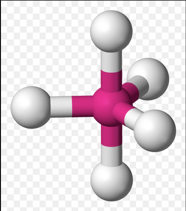 <p>5 sigma bonds, 0 lone pairs</p><p>Bond Angles: 90, 120 degrees</p>