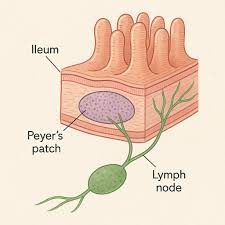 <p>Peyer's patches are found in the (both Peyer and the answer are 5 letters long)</p>