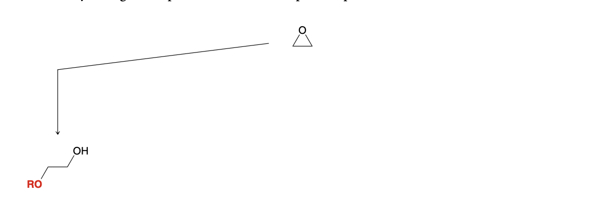<p>Epoxide ring opening: Adding OR group</p>