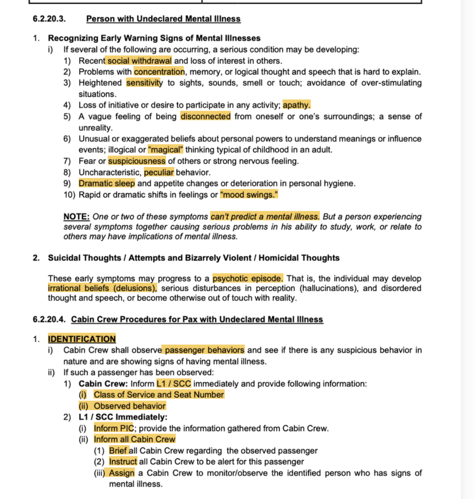 <p>PERSON WITH UNDECLARED MENTAL ILLNESS 1</p>