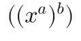 <p>When you have a power raised to another power , what do you do? Ex:((X^a)^b</p>