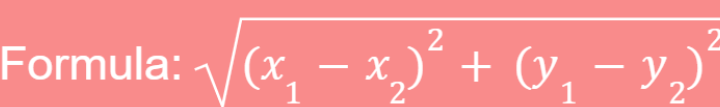 <p>The distance formula finds the straight-line distance between two points on a coordinate plane. It comes directly from the Pythagorean Theorem.</p>