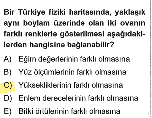 <p>Boylam sadece yerel saati etkiler. Eğer aynı boylam üzerindeki iki ova (örneğin biri kıyıda biri içerde) farklı renkteyse, bu onların denizden yüksekliklerinin farklı olduğunu kanıtlar.</p>