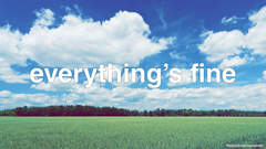 <p>Everything is good, thank you</p>