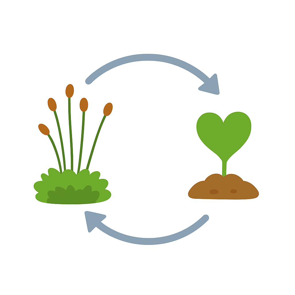 <p>The process of a plant life cycle moving between asexual and sexual stages.</p>