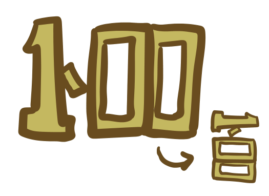 <p>HYAKU - ONE HUNDRED</p><p>CONTAINS 一 - ONE and 白 - WHITE</p>