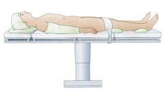 <p>Lying on the back.</p>