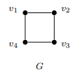 <p>Given the following graph G, what would G - {v1, v2} look like? Is this a subgraph of G?</p>