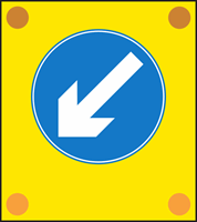You're on a motorway. A lorry has stopped in the right-hand lane. What should you do when you see this sign on the lorry?