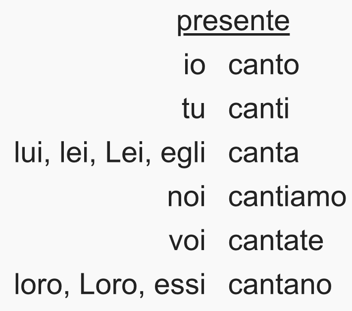 <p>cantare</p>