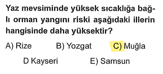 <p>Yazları en sıcak ve kurak geçen, aynı zamanda orman varlığı en zengin olan bölgemiz Ege ve Akdeniz kıyılarıdır.</p>