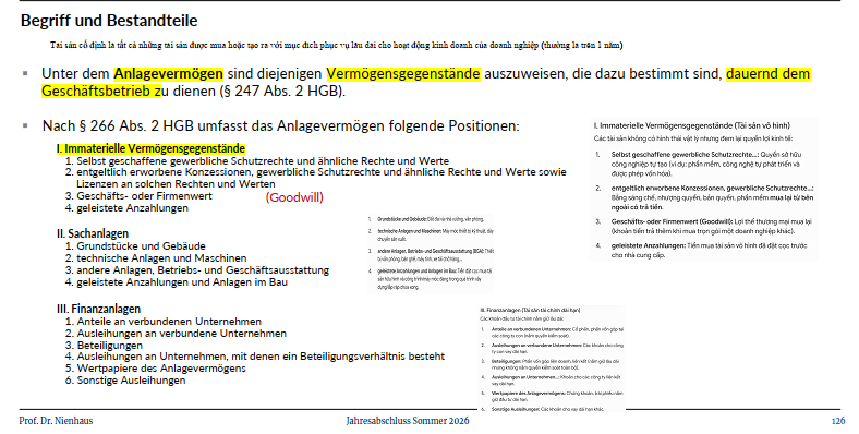 <p>Beispiele von Sachanlagen </p>