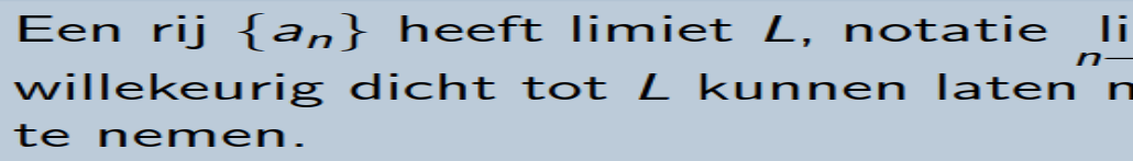 <p>Wanneer is een rij divergent?</p>