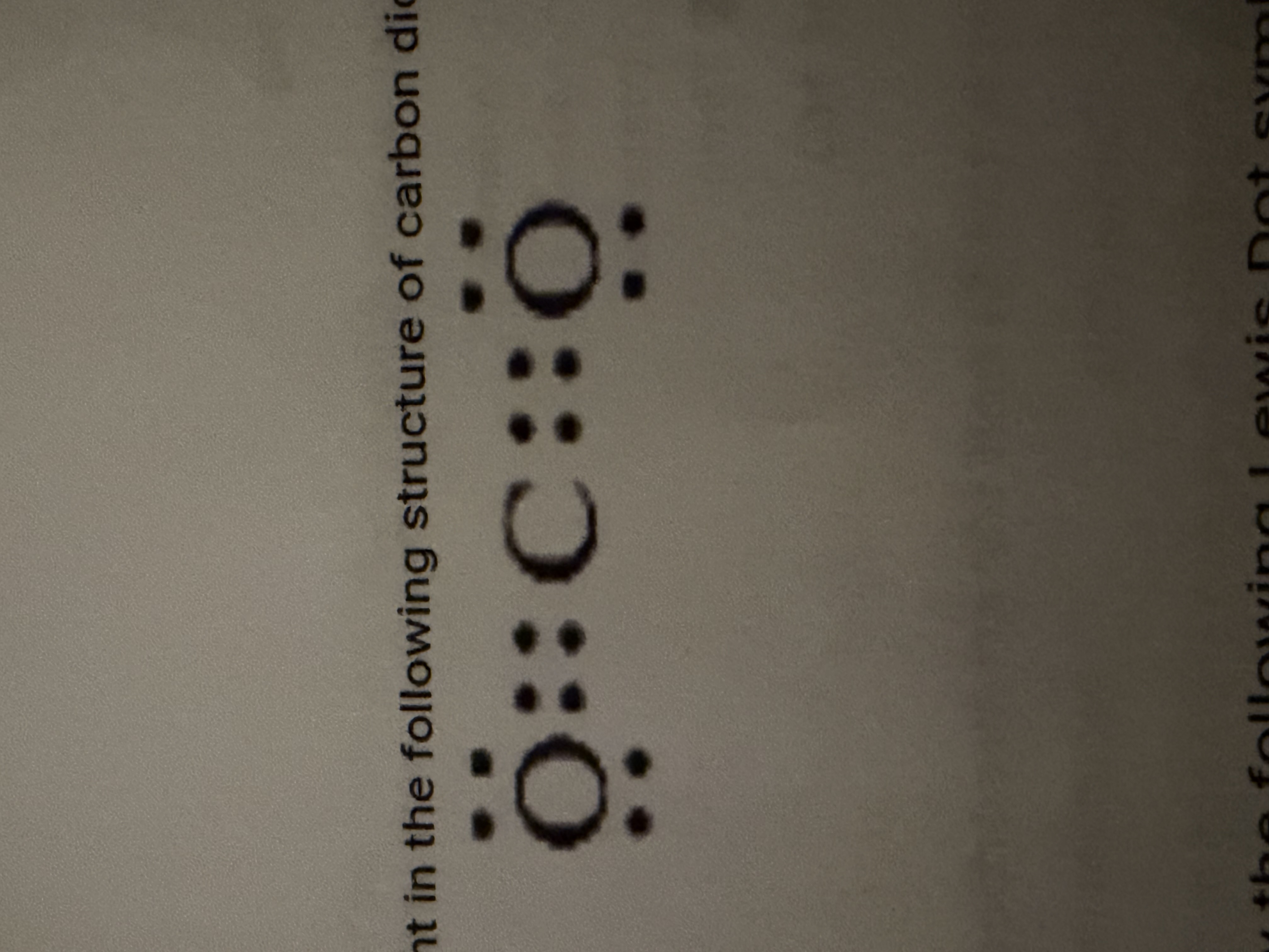 <p>How many bonded electrons are present in the following structure of carbon dioxide? </p>