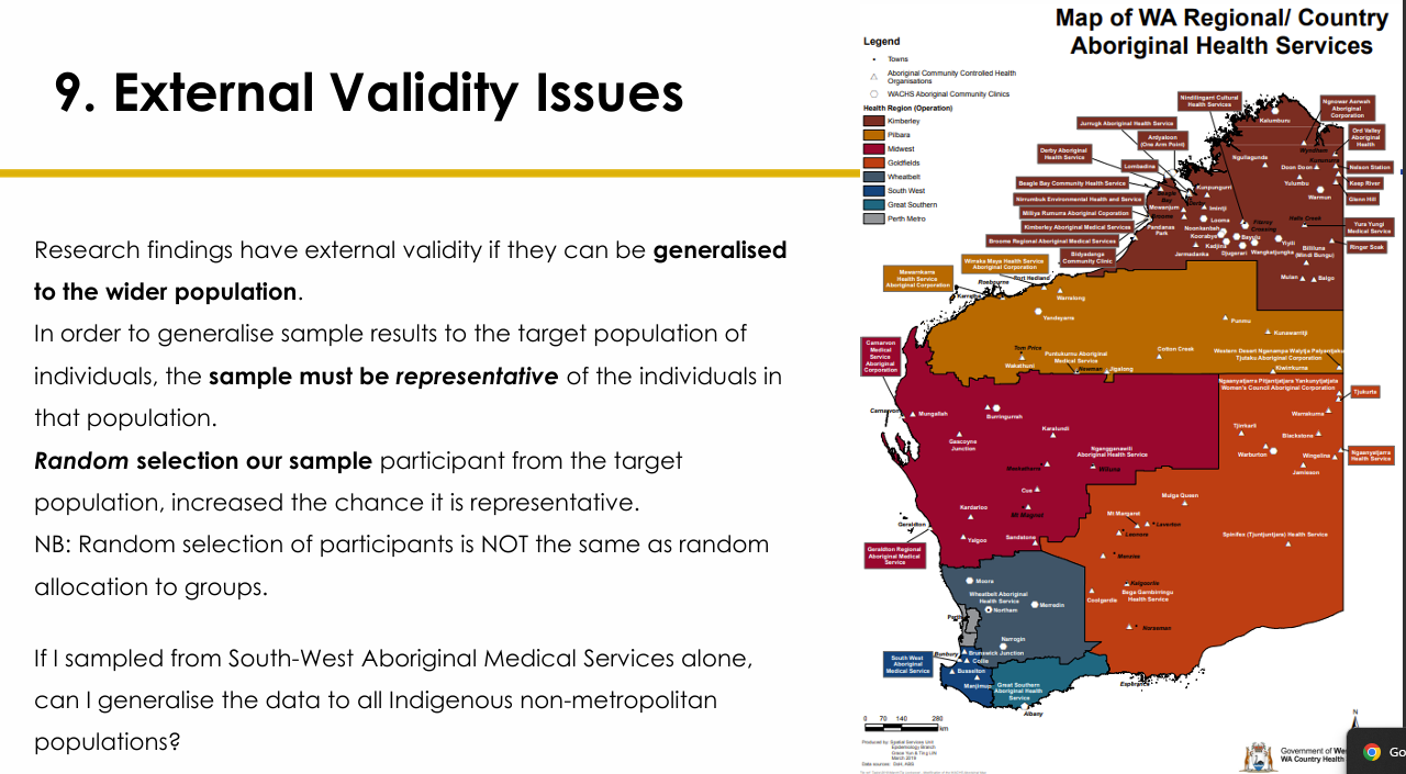 <p>What is external validity?</p>