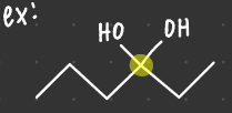 <p>geminal diols</p>