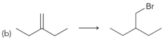 <p>adds H• and Br•</p><p>anti-markov</p><p>hydrobromination with peroxide</p>