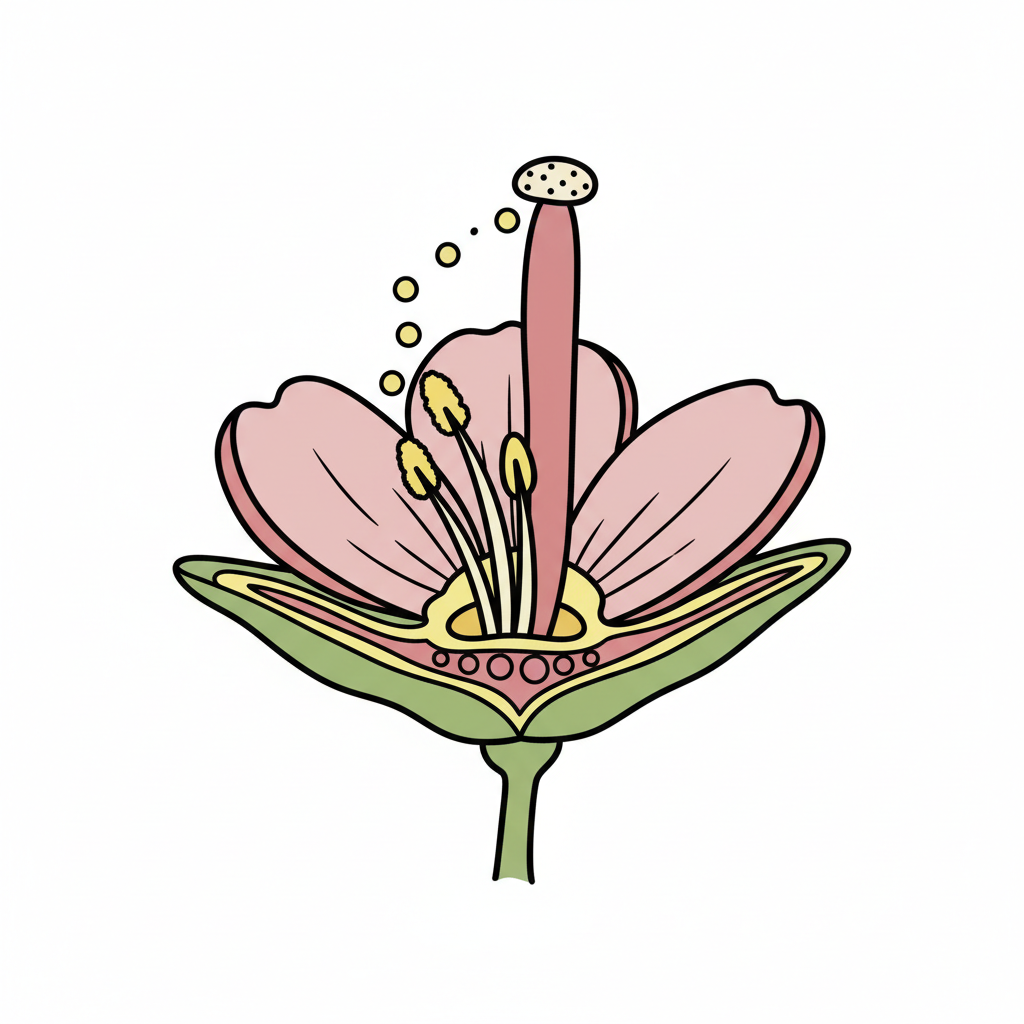<p>The process when a perfect flower with both male and female parts pollinates itself.</p>
