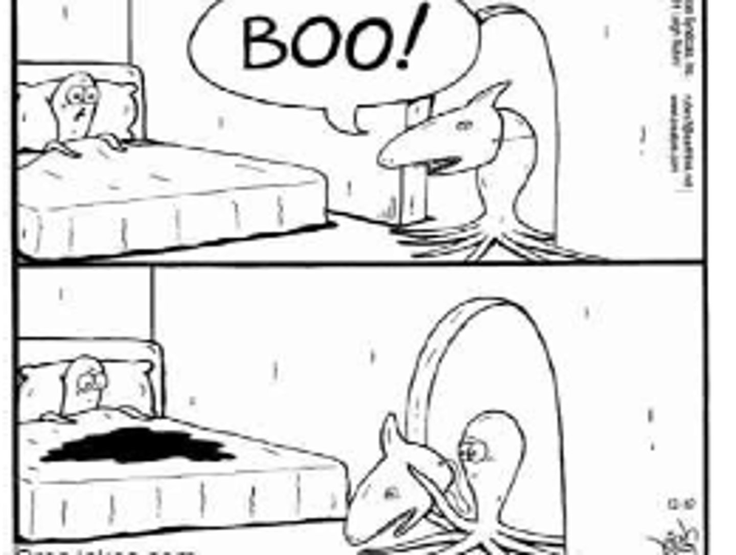 <p>to scare, I am scared</p>