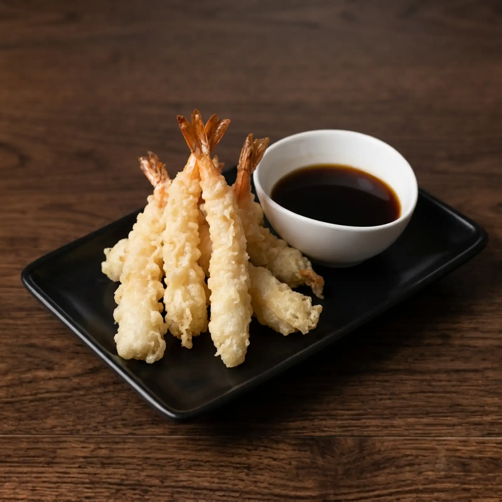 <p>shrimp tempura, salad, rice</p>