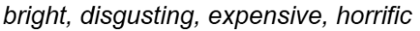 <p>Adjectives</p>
