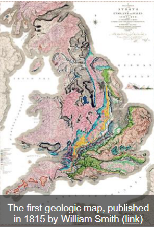 <p>These ranges are plotted on geologic maps</p>