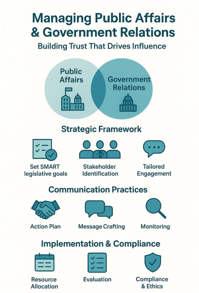 <p>the activities, processes, and interactions involved in managing a government, running a state, or engaging in public policy and power</p>