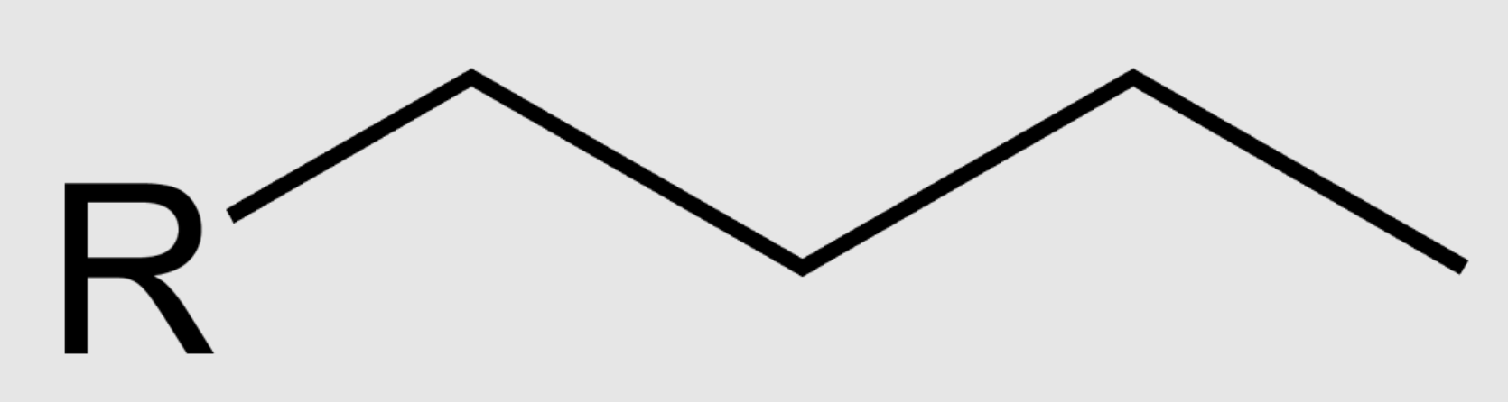 <p>-CH<sub>2</sub>CH<sub>2</sub>CH<sub>2</sub>CH<sub>3</sub></p>
