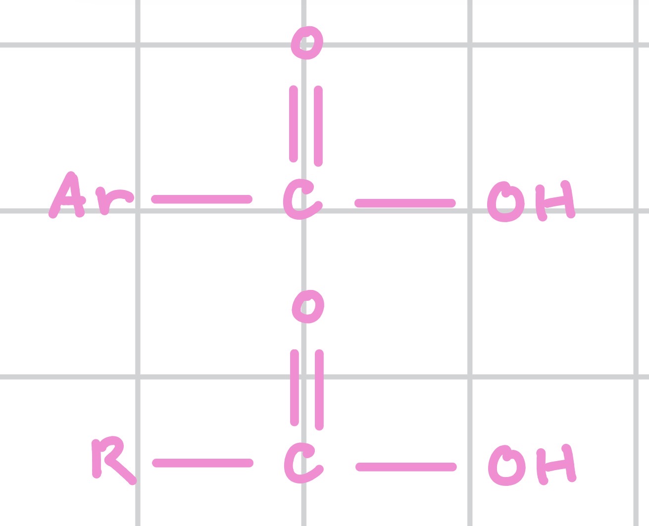 <p>hydrocarbon derivative (with CO groups)</p>