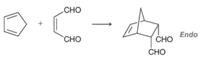 <p>The Endo Rule states that when a bridge is created by a Diels-Alder reaction, electron-withdrawing groups (EWGs) prefer to be under (endo) the created bridge</p>