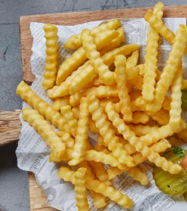 <p><span style="color: red;">die Pommes frites</span></p>