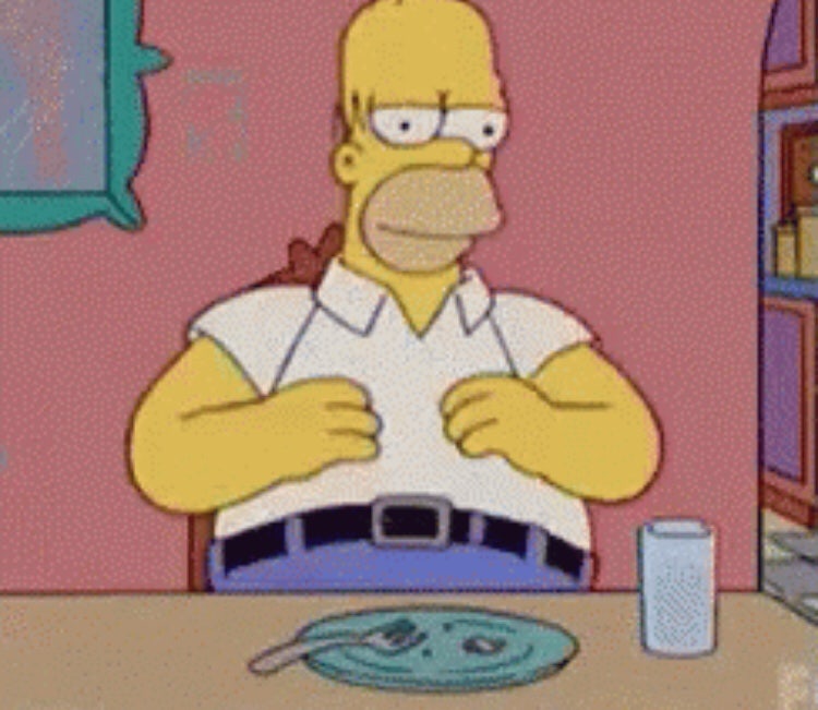 <p>I am full</p>