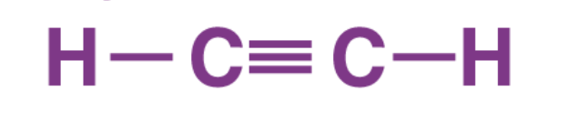 <p>has a c to c triple bond</p><p>ethane changes to ethyne</p><p>must add #-name to denote where the bond is</p>