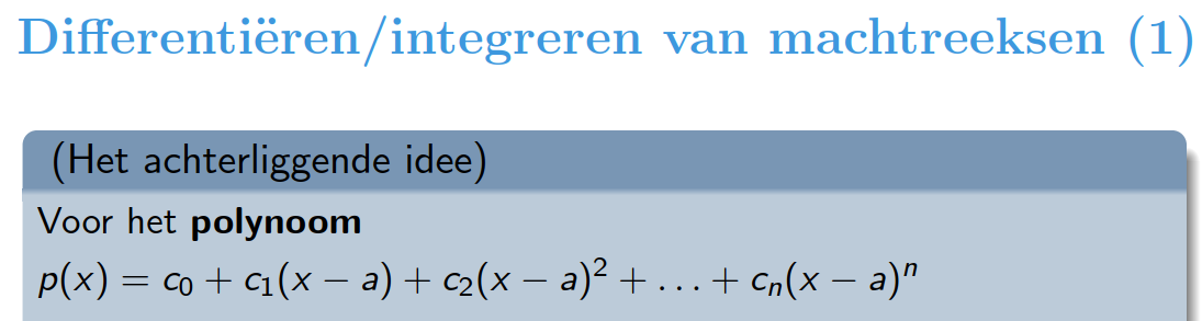 <p>Geef de afgeleide en primitieve van de polynoom</p>
