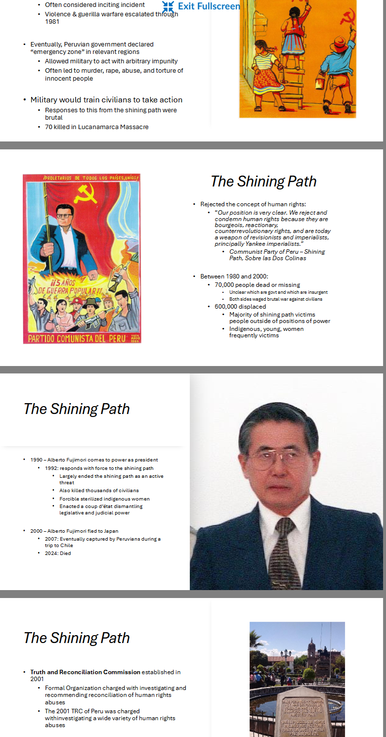 <p>El Sendero Luminoso/The Shining Path</p>