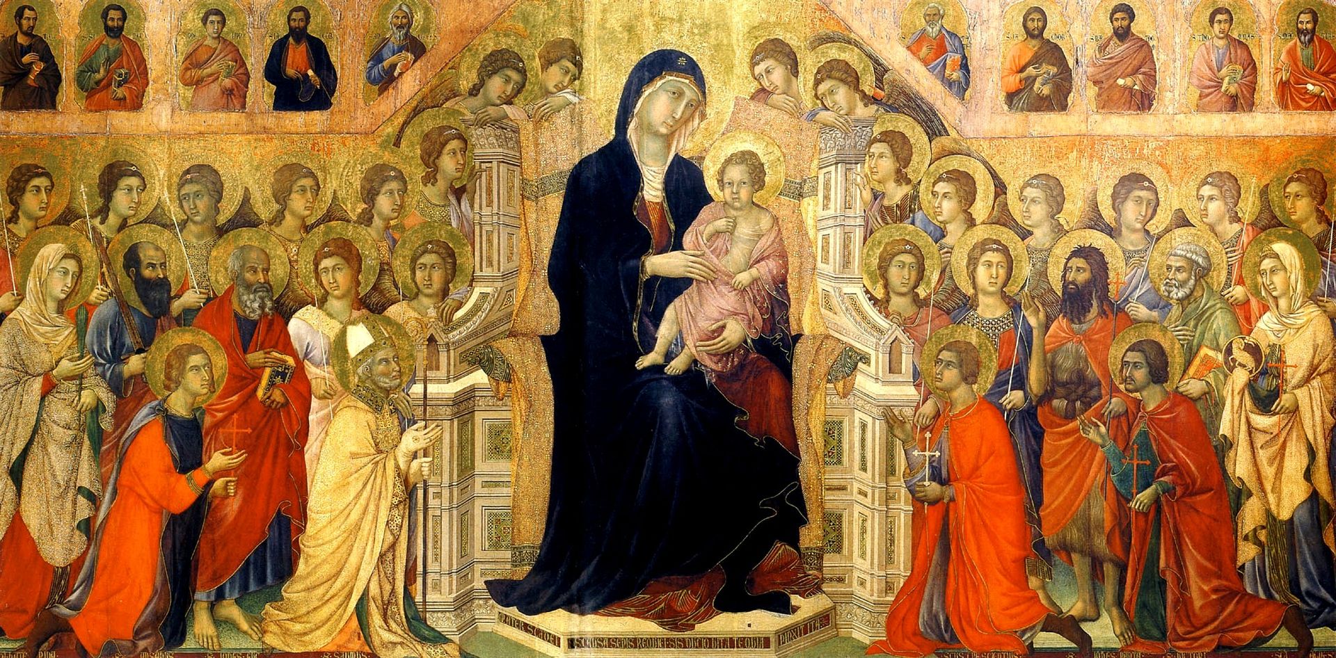 <ul><li><p>Represents the mastery of the Byzantine tradition </p></li><li><p>Commissioned for the Siena Cathedral </p></li></ul><p></p>