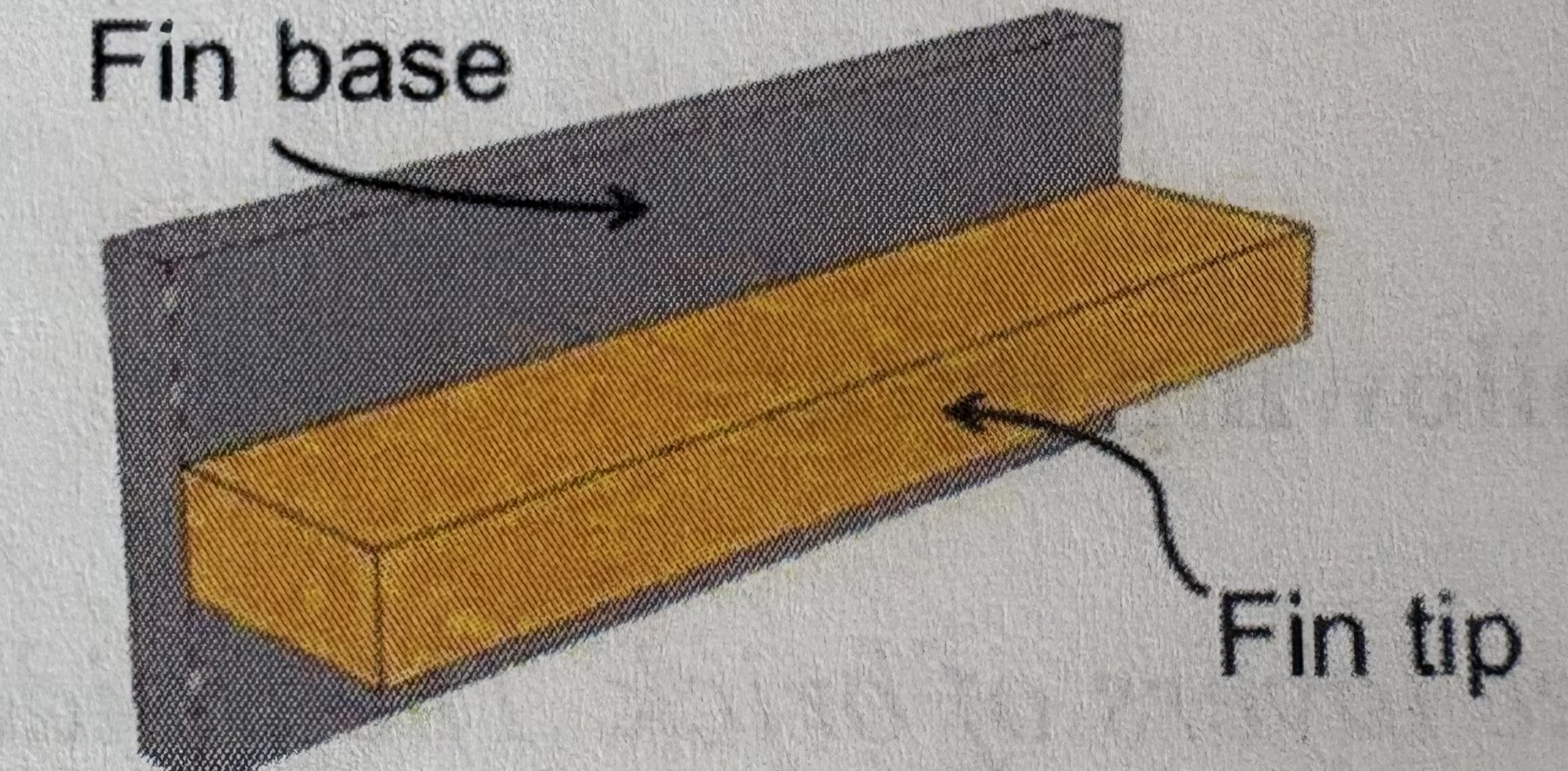 <p>A rectangular fin dissipates heat, with the base temperature T<sub>base</sub>, greater than the ambient temperature, T<sub>surroundings</sub>. The maximum heat transfer from a fin occurs when the temperature at the tip of the fin is equal to ______.</p><p>A) T<sub>base</sub></p><p>B) (1/2)T<sub>base</sub></p><p>C) T<sub>surroundings</sub></p><p>D) (1/2)T<sub>surroundings</sub></p>