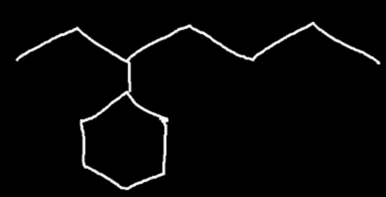 <p>Which chain would be the parent chain of the molecule? (the cyclo or the straight chain) Why?</p>