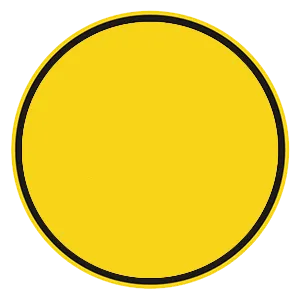 <p>What does a solid, empty yellow SIGN mean?</p>