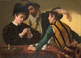 <p>Caravaggio, <em>Card Sharps</em></p>
