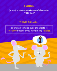 <p>a minor weakness in character</p>