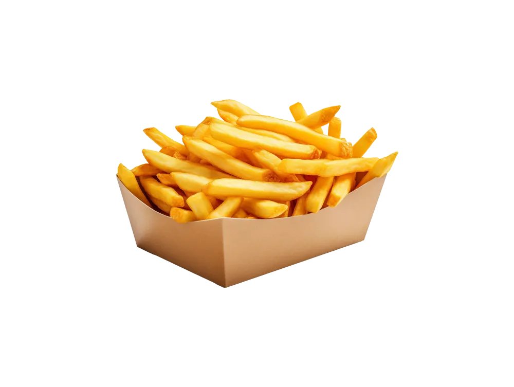 <p>Me das patatas fritas grandes. / Patatas fritas grandes, por favor.</p>