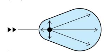 <p>iden the type of light scatter</p>