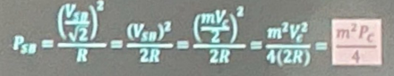 <p>P = m²Pc/4</p>