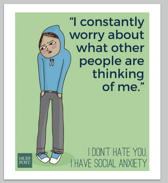<p><span style="color: rgb(255, 248, 248);">Social Phobia</span></p><ul><li><p><span style="color: rgb(255, 248, 248);">At the core of the phobia, the individual is afraid of being HUMILIATED or EMBARRASSED.</span></p></li><li><p><span style="color: rgb(255, 248, 248);">Social phobic people experience great fear at the mere thought of having to INTERACT WITH OTHER PEOPLE</span></p></li><li><p><span style="color: rgb(255, 248, 248);">They are constantly afraid that they will say something STUPID.</span></p></li><li><p><span style="color: rgb(255, 248, 248);">They are over concerned about how others may THINK of them</span></p></li></ul><p></p>